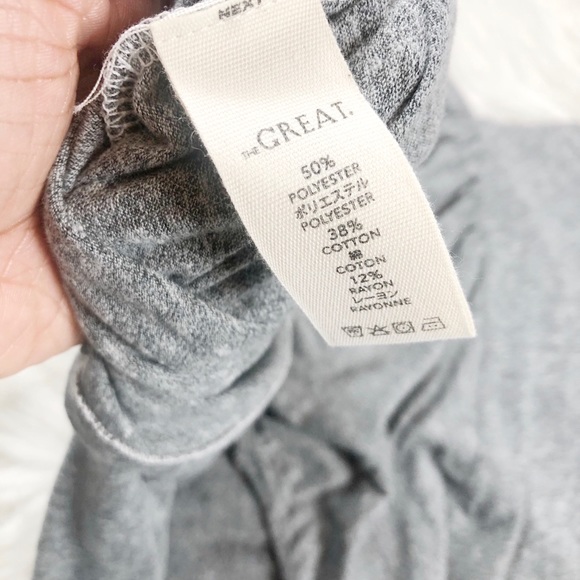 THE GREAT Puff Sleeve Grey Pullover Casual Dress - Picture 6 of 6